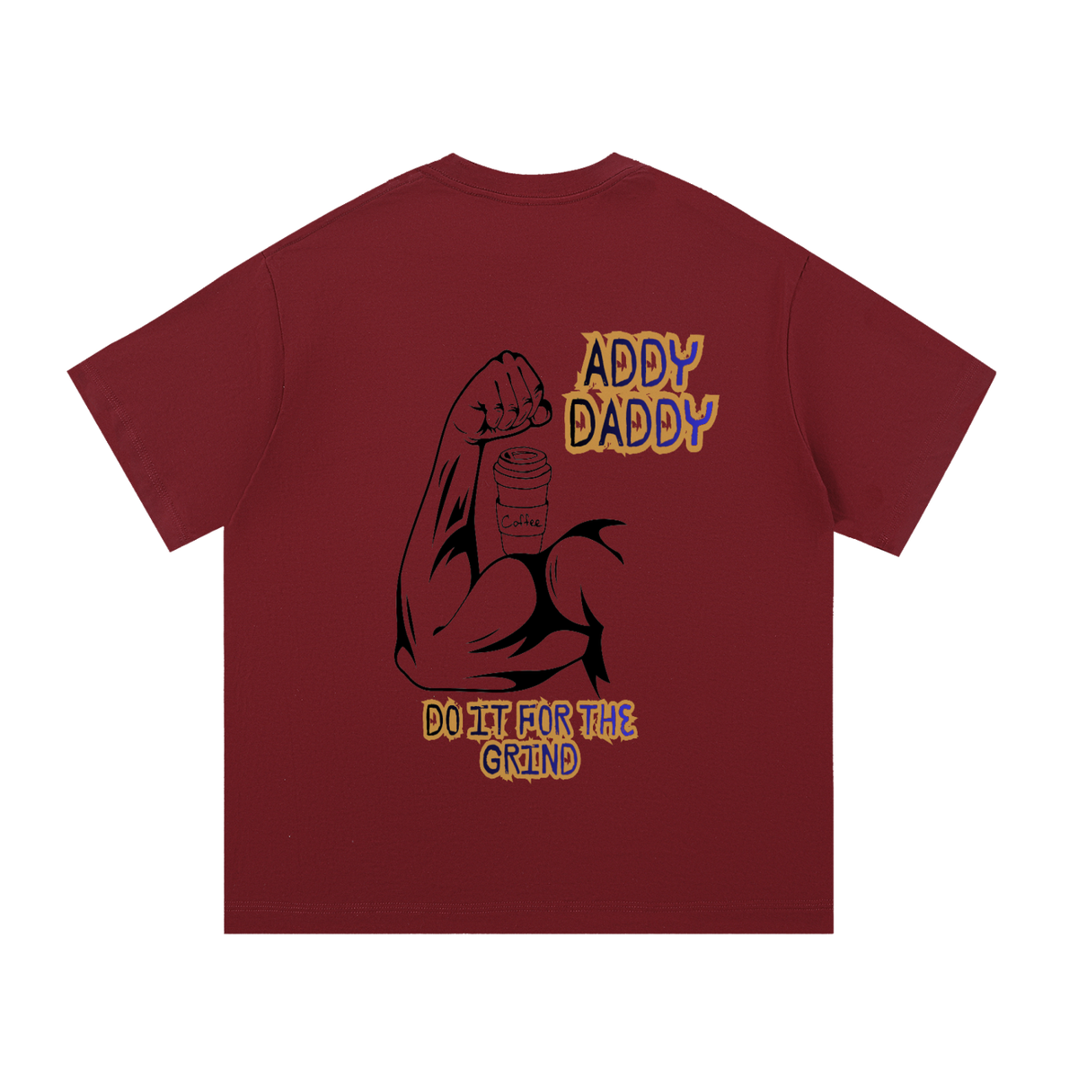 Essential Cotton T-Shirt in Wine Red – back view