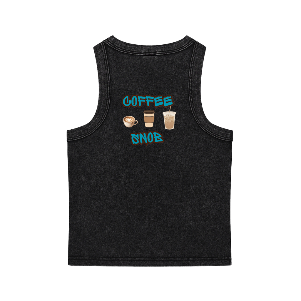 Snow Washed Crop Tank Top – back view