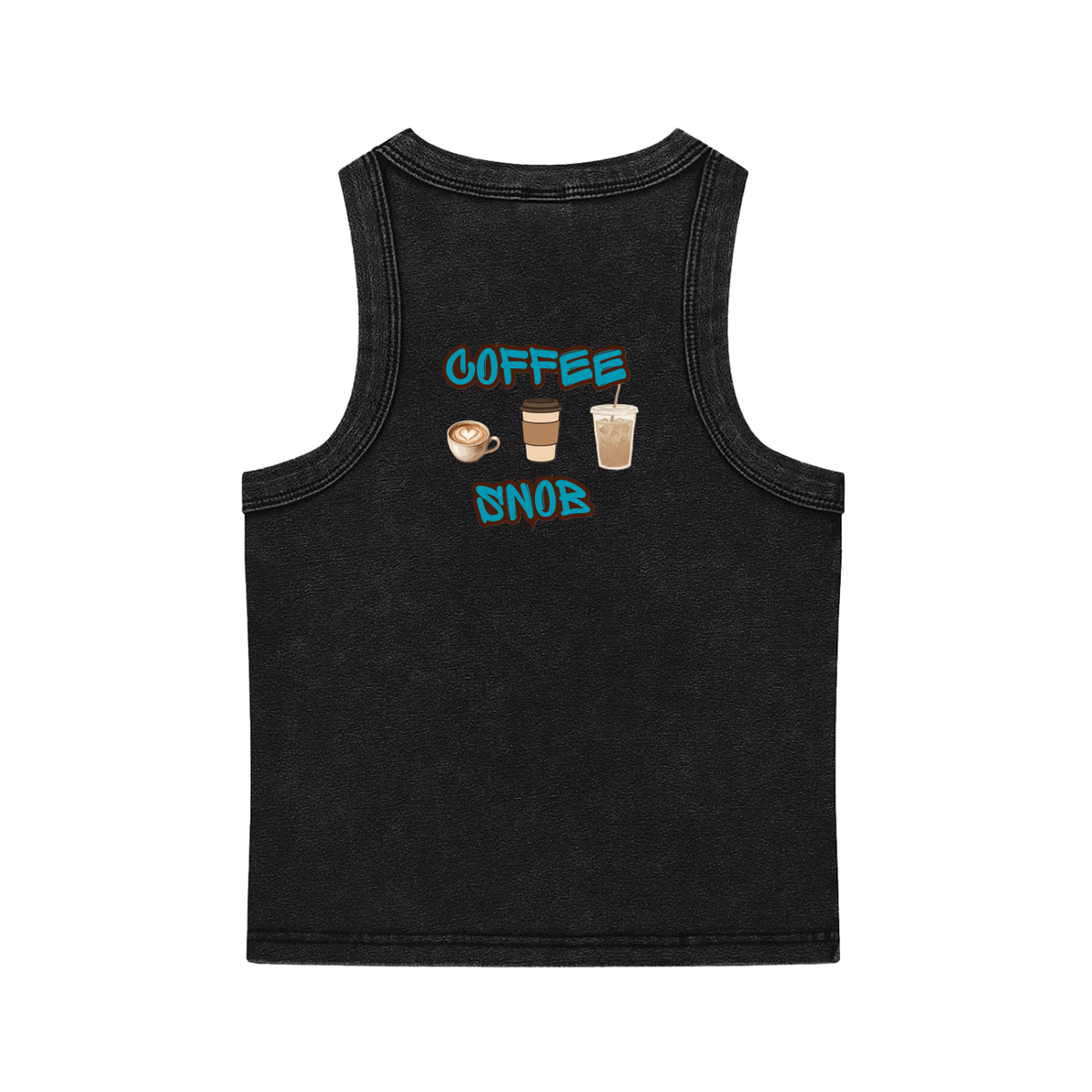 Snow Washed Crop Tank Top – back view