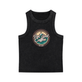 Snow Washed Crop Tank Top – front view