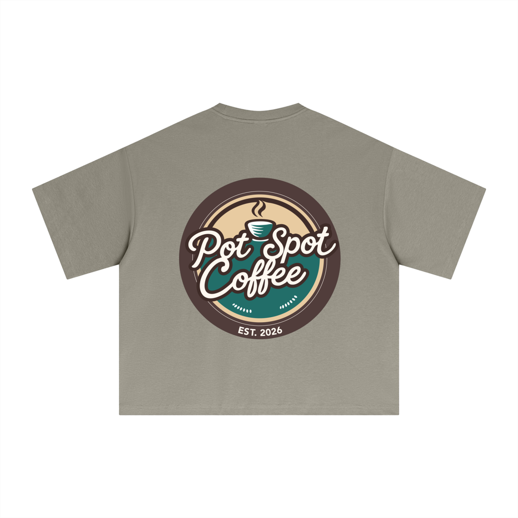 Essential Sorona Boxy T-Shirt in Khaki – back view