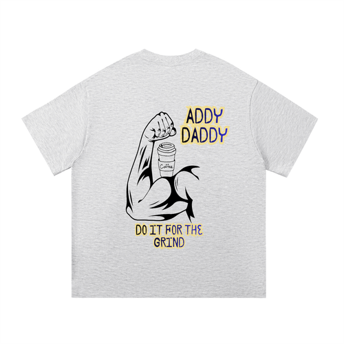 Essential Cotton T-Shirt in White Gray – back view