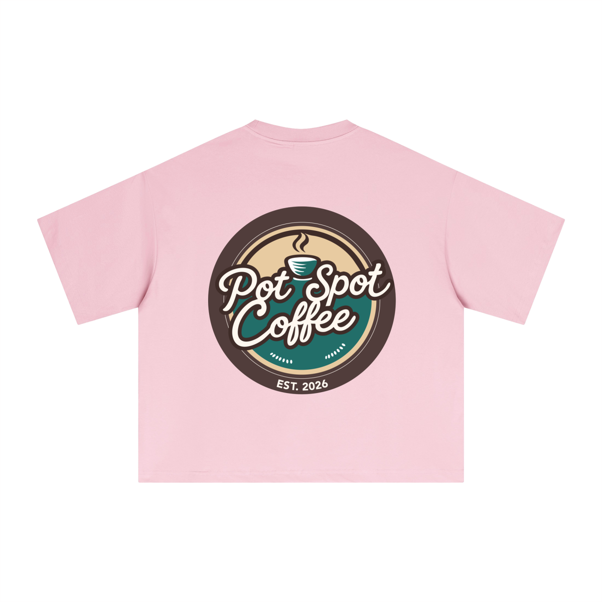 Essential Sorona Boxy T-Shirt in Pink – back view
