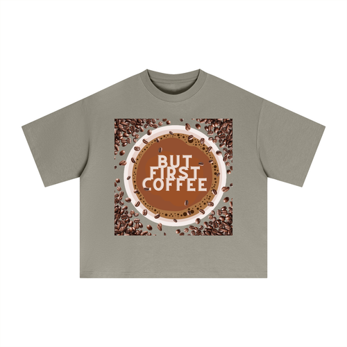 Essential Sorona Boxy T-Shirt in Khaki – front view